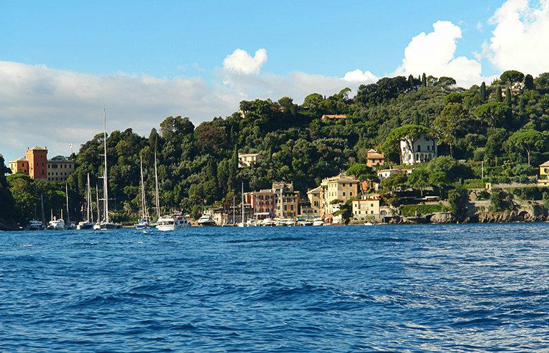 La vue sur la mer et les maisons Ã  Portofino