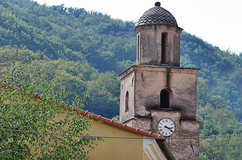 A church tower in Varese Ligure