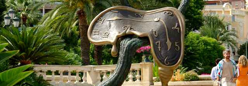 sculpture de Salvador Dali Horloge Ã  Monte-Carlo